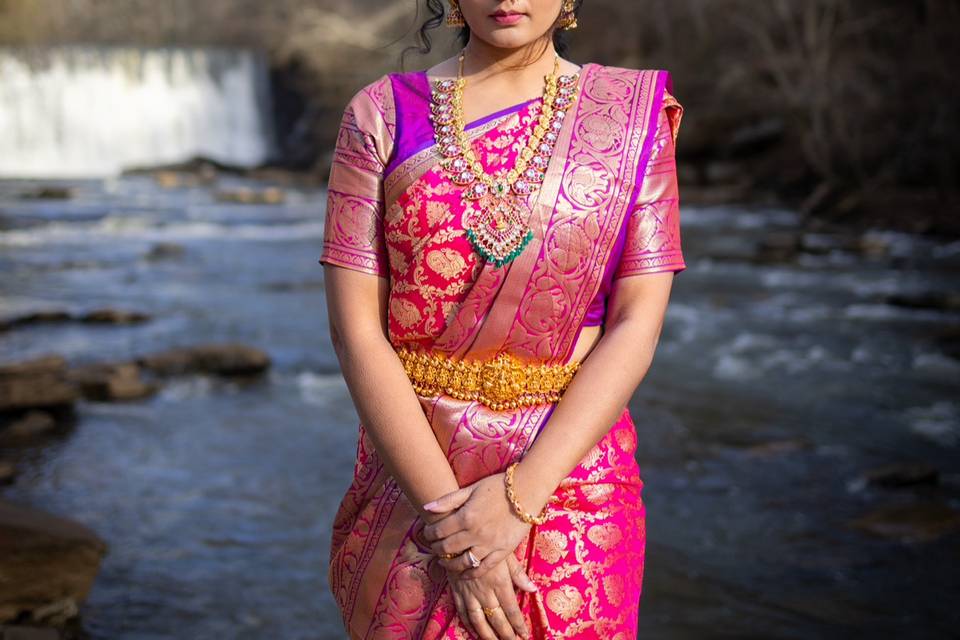 South Indian Saree look