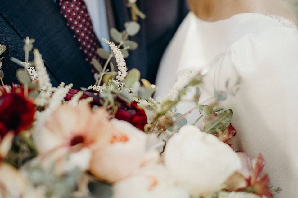 Bouquet on table