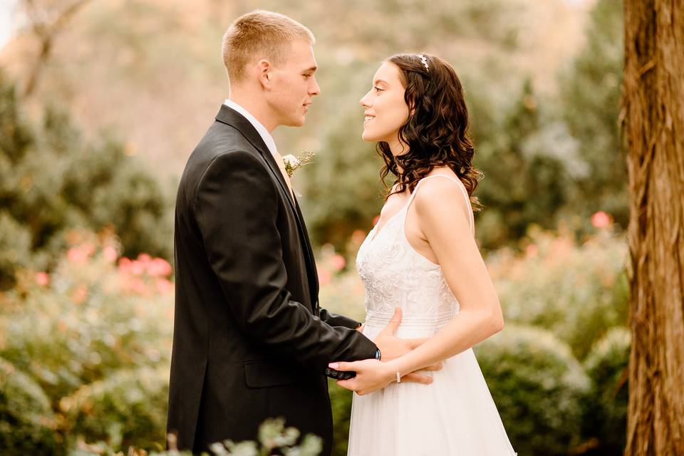 October Wedding in garden