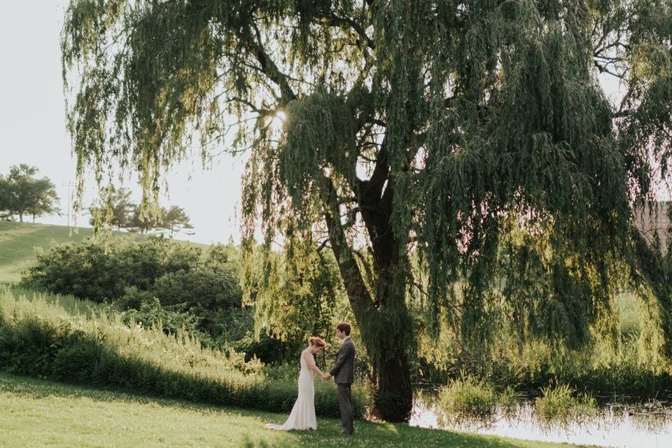 Bride and Groom Landscape Shot