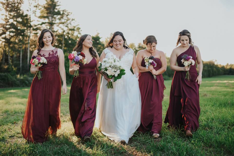 Bridesmaids' walking