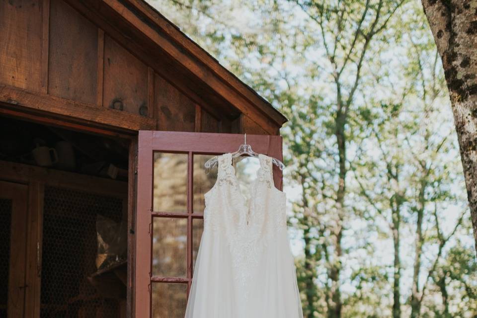 Dress hanging