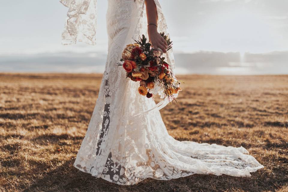 Bride with Flowers