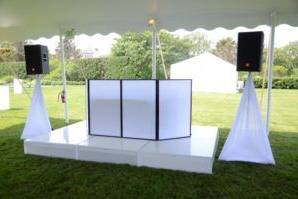 Outdoor dj booth setup