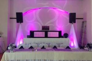 Indoor dj booth setup