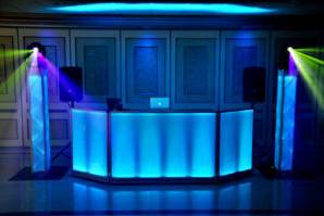 Elegant dj booth setup