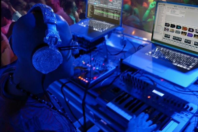 Modern dj booth setup