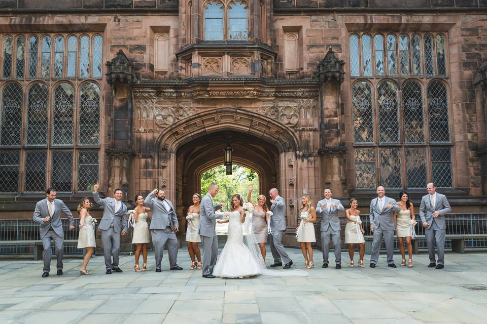 Bride and her junior bridesmaids