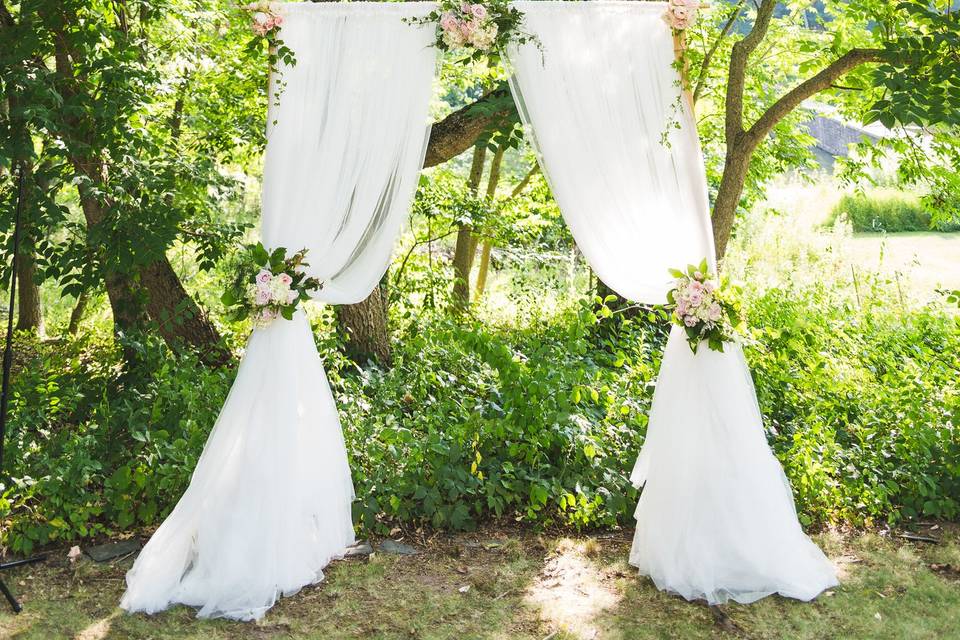 outdoor wedding ceremony area