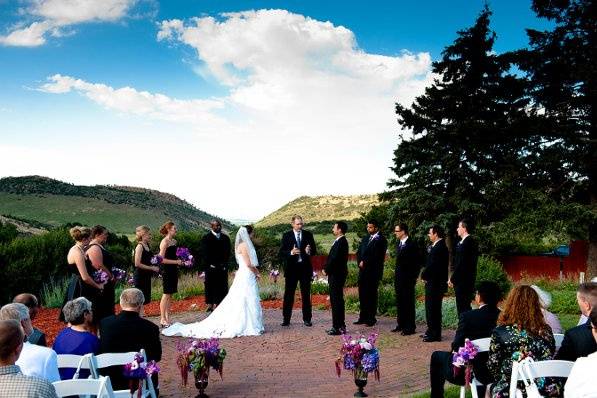 Outdoor wedding ceremony