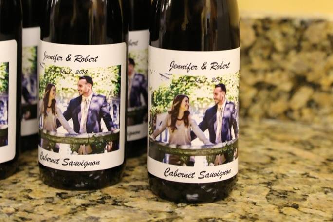 Custom Wine Bottle Favors by Your Own Winery