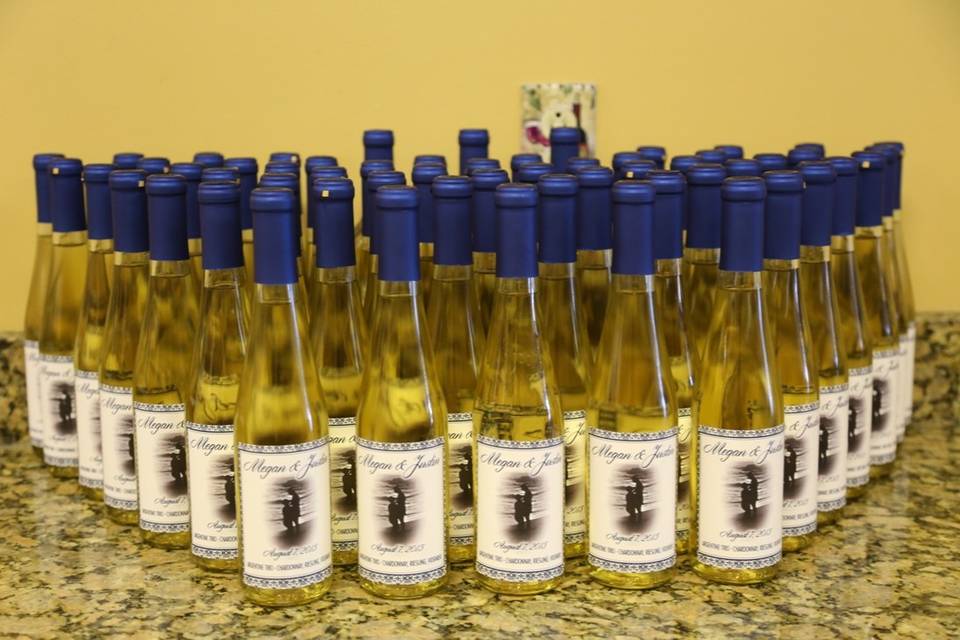 Custom Wine Bottle Favors by Your Own Winery