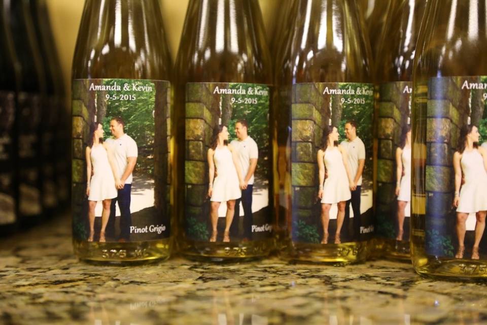 Custom Wine Bottle Favors by Your Own Winery