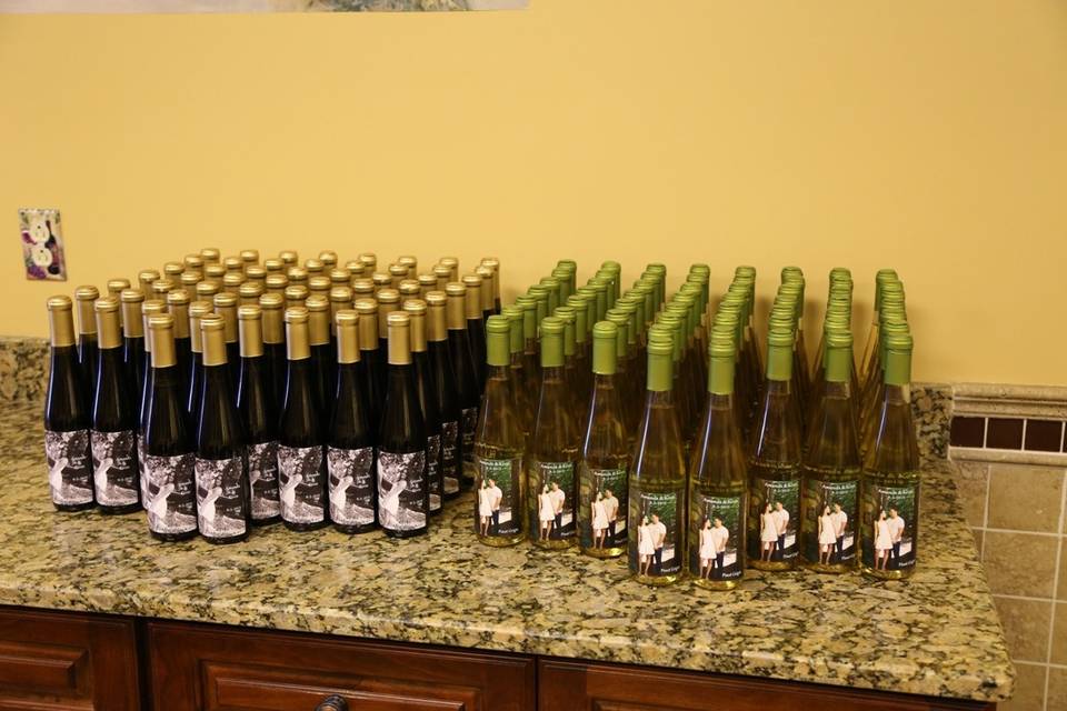 Custom Wine Bottle Favors by Your Own Winery