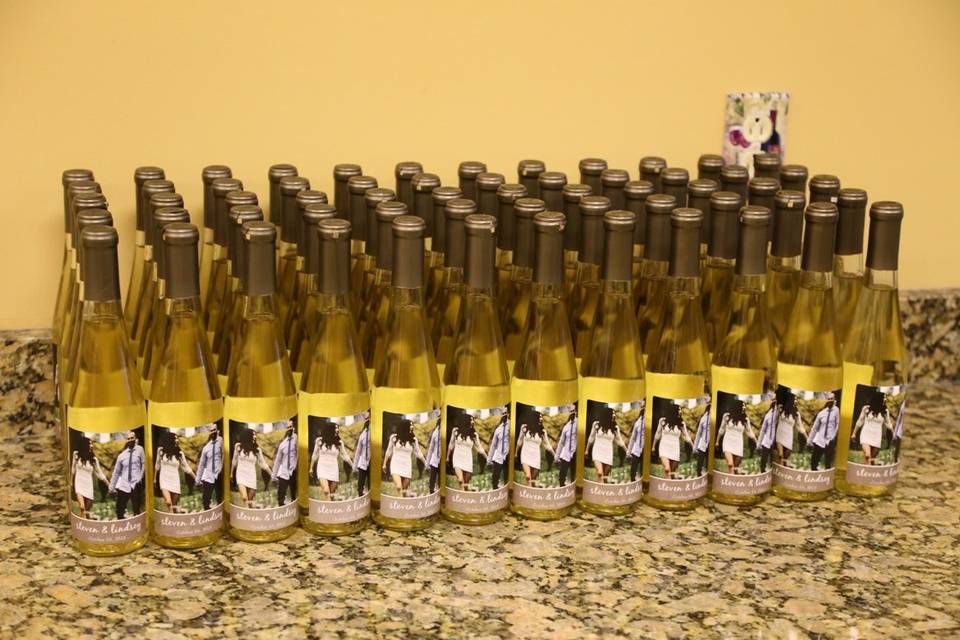 Custom Wine Bottle Favors by Your Own Winery