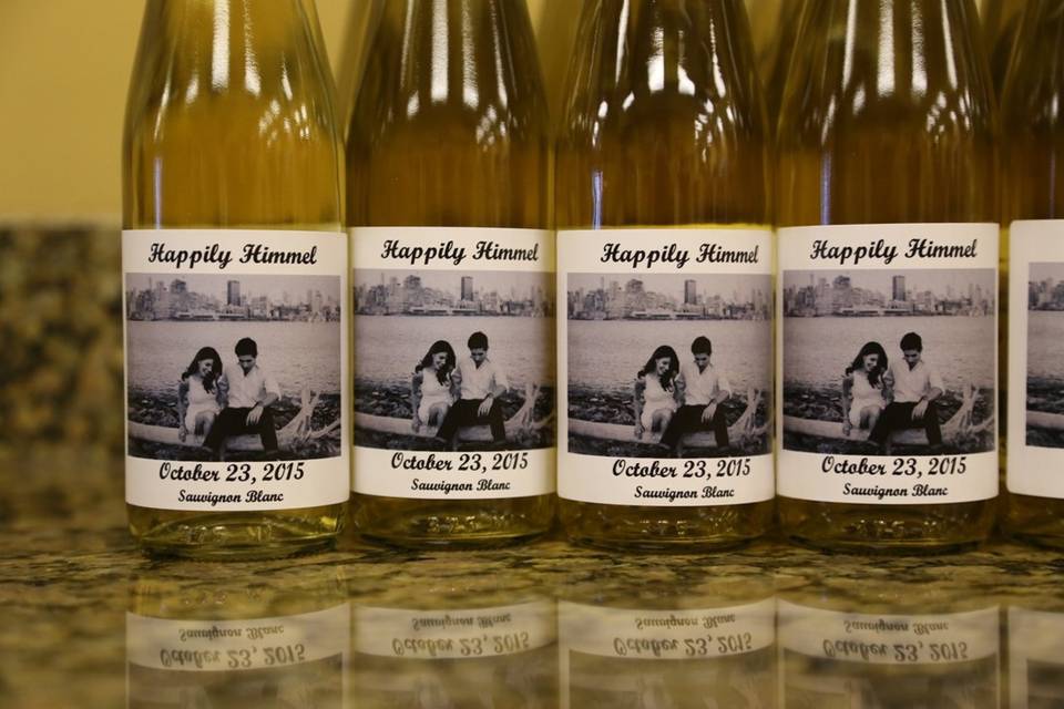 Custom Wine Bottle Favors by Your Own Winery