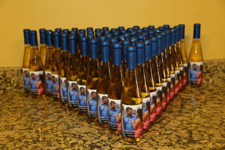 Custom Wine Bottle Favors by Your Own Winery