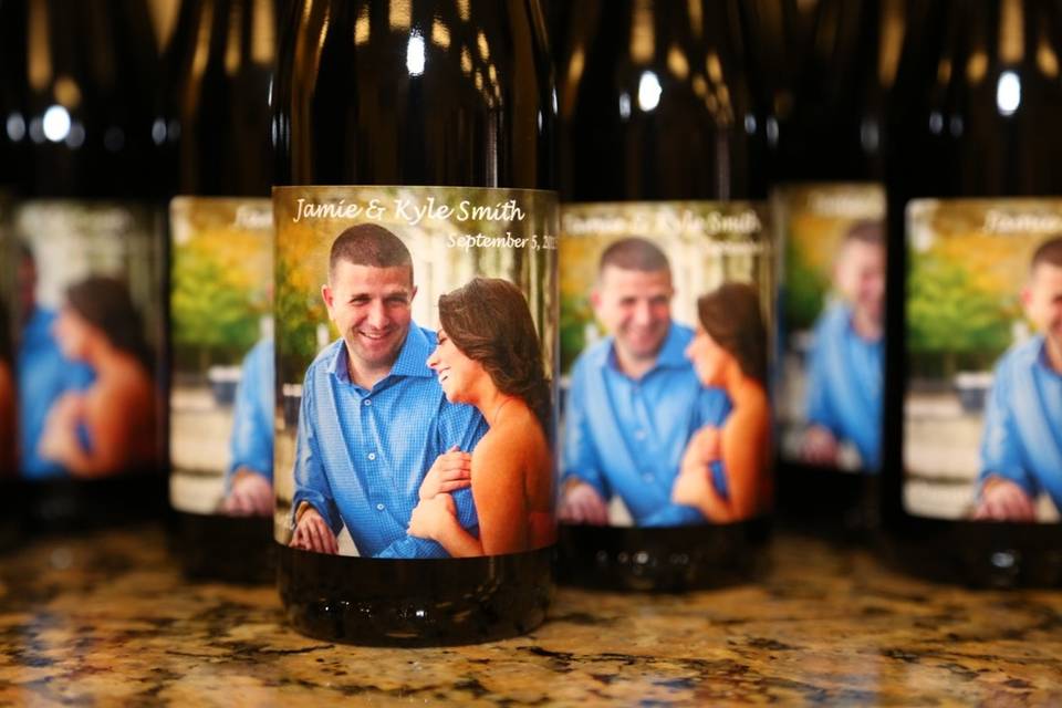 Custom Wine Bottle Favors by Your Own Winery