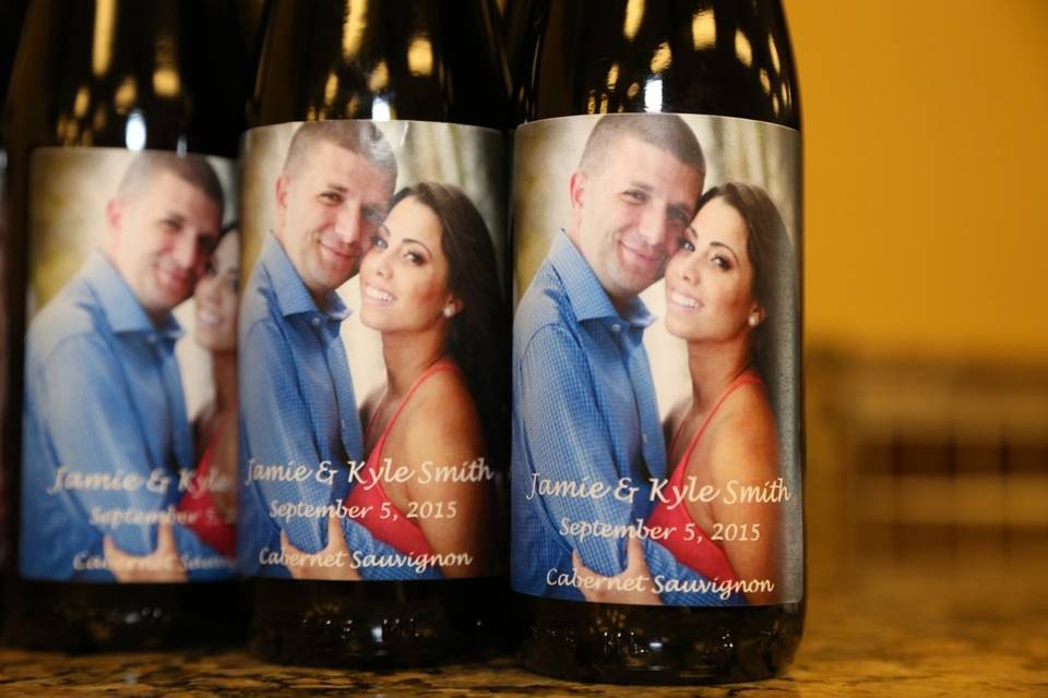 Custom Wine Bottle Favors by Your Own Winery