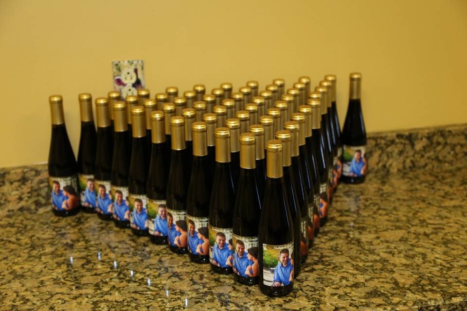 Custom Wine Bottle Favors by Your Own Winery