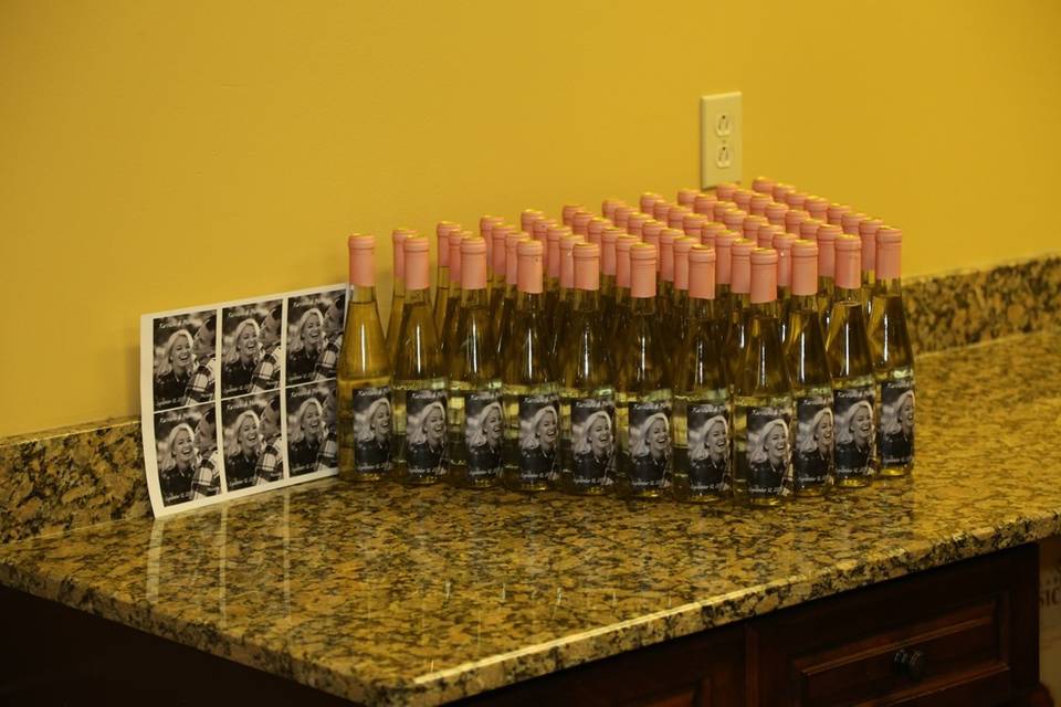 Custom Wine Bottle Favors by Your Own Winery