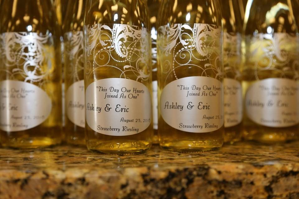 Custom Wine Bottle Favors by Your Own Winery