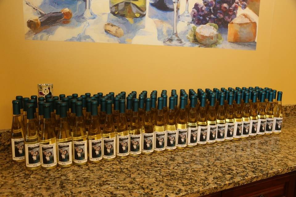 Custom Wine Bottle Favors by Your Own Winery