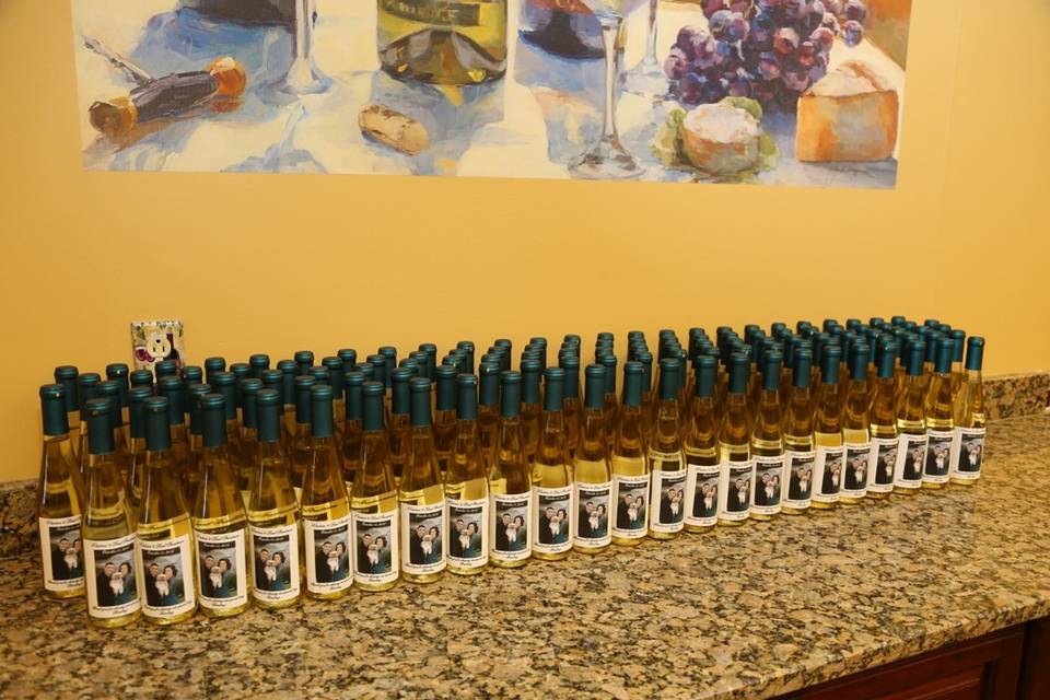 Custom Wine Bottle Favors by Your Own Winery