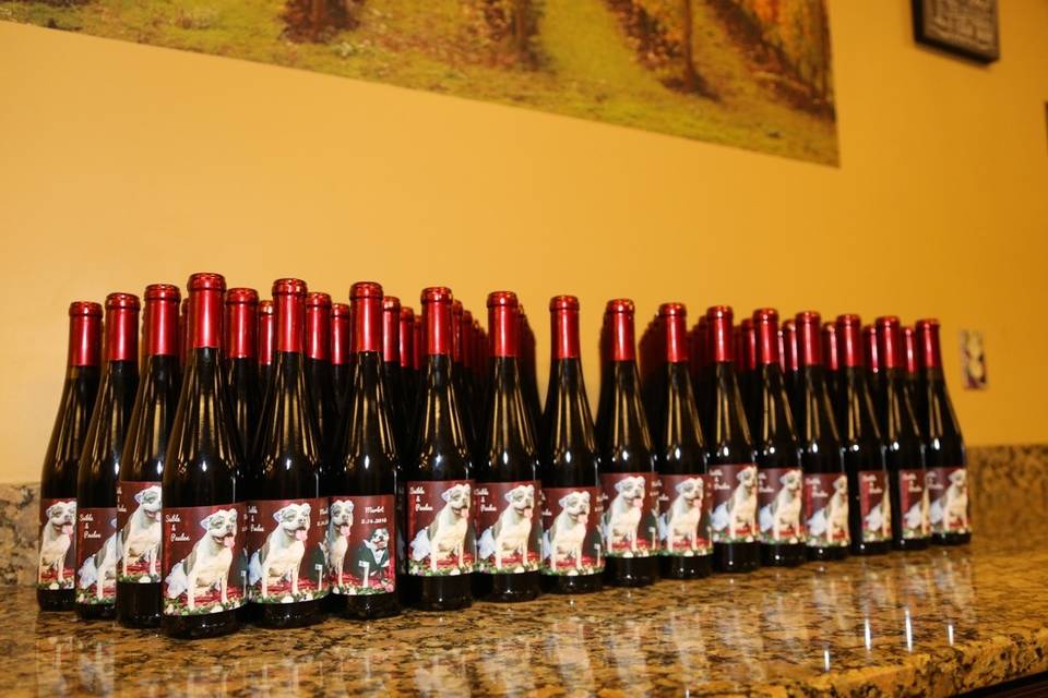 Custom Wine Bottle Favors by Your Own Winery