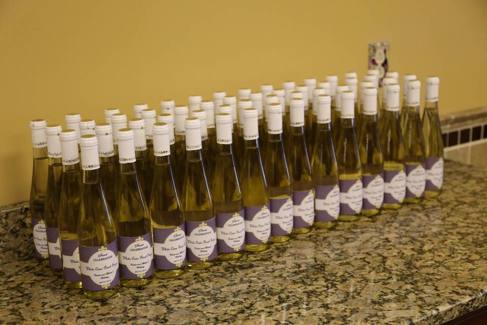 Custom Wine Bottle Favors by Your Own Winery