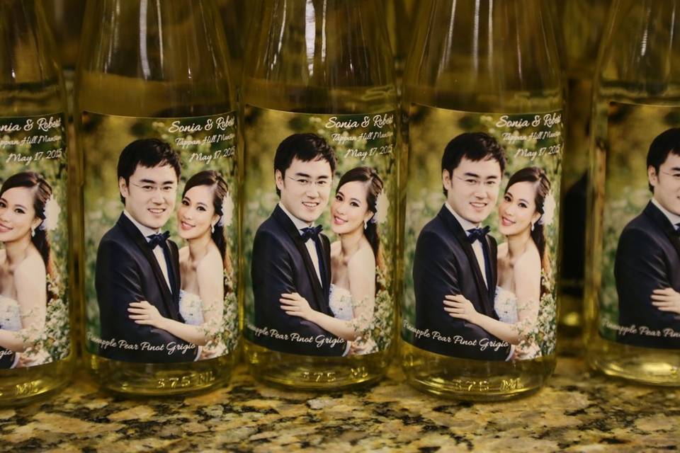 Custom Wine Bottle Favors by Your Own Winery