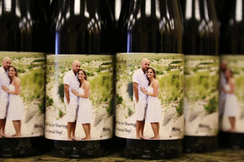 Custom Wine Bottle Favors by Your Own Winery