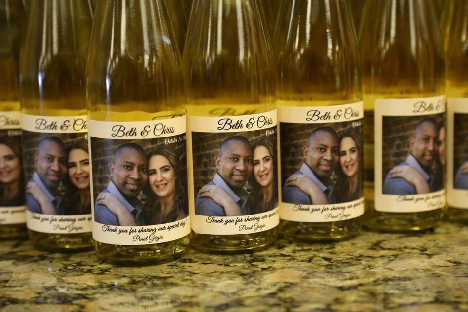 Custom Wine Bottle Favors by Your Own Winery