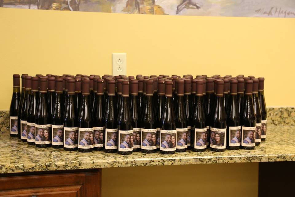 Custom Wine Bottle Favors by Your Own Winery