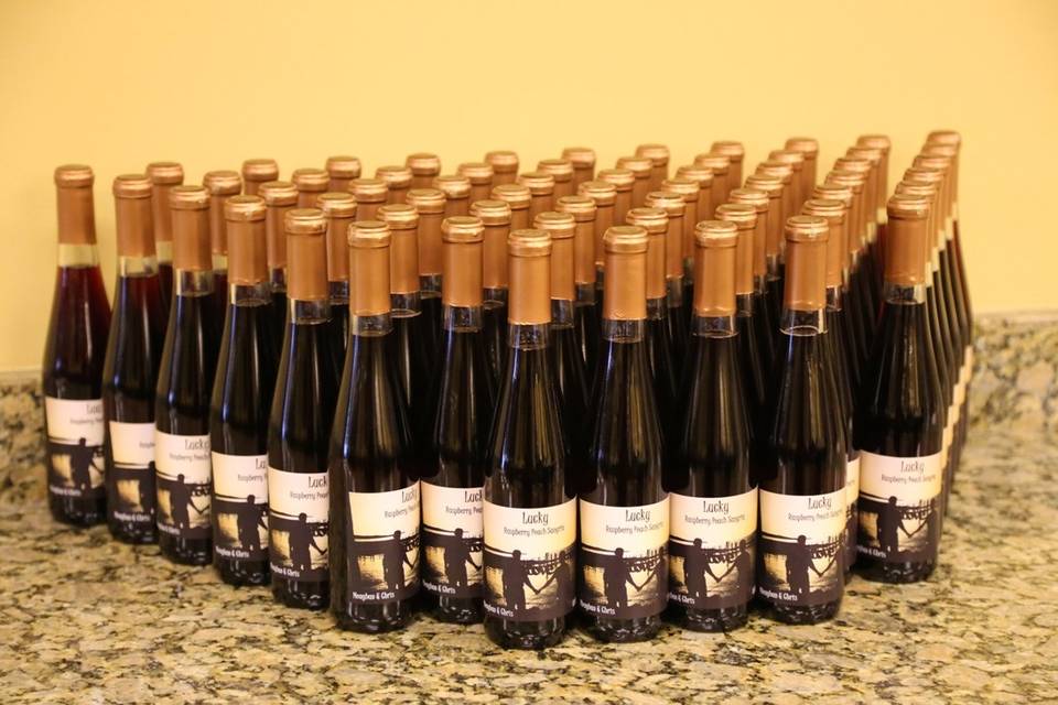 Custom Wine Bottle Favors by Your Own Winery