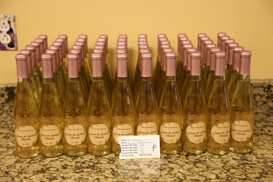 Custom Wine Bottle Favors by Your Own Winery