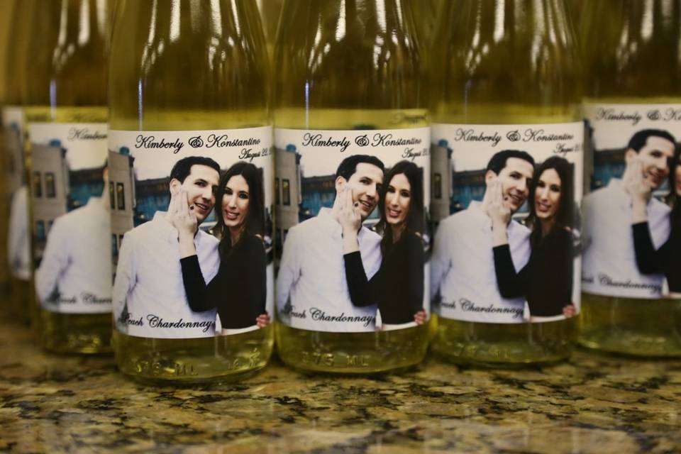 Custom Wine Bottle Favors by Your Own Winery