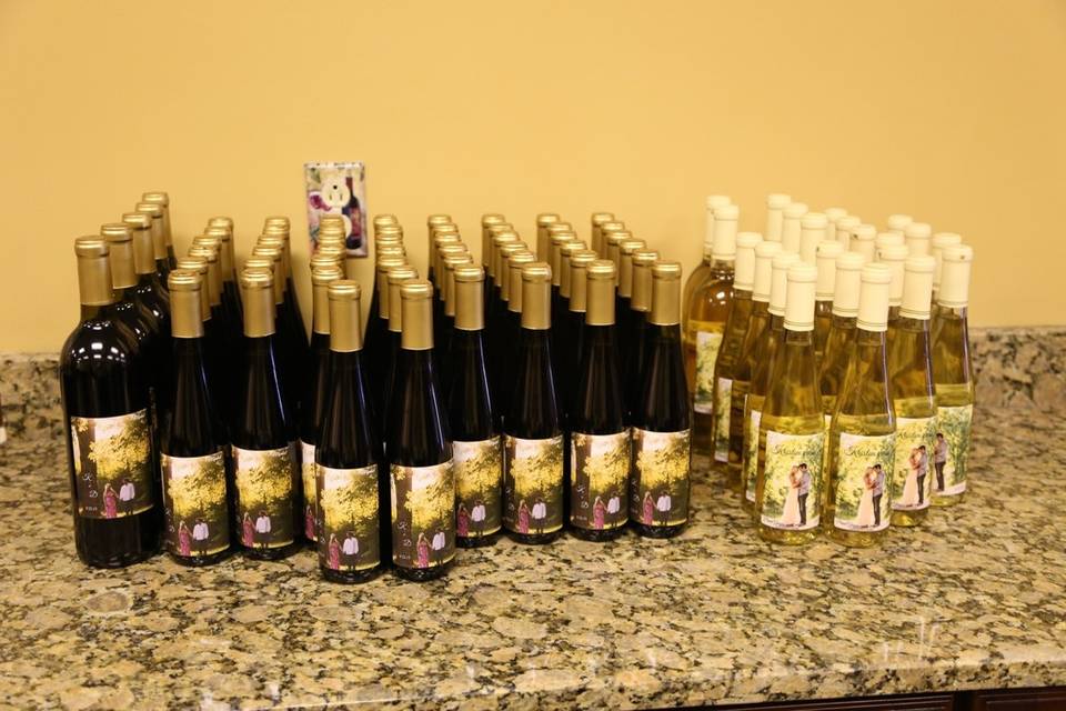 Custom Wine Bottle Favors by Your Own Winery