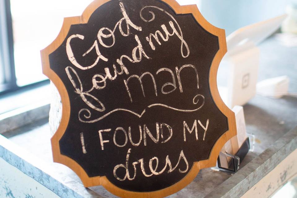 I found my dress signage