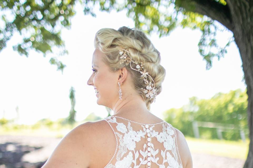 Bride with cathedral veil