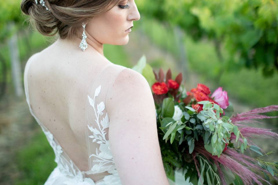 Pronovias gown with lace back