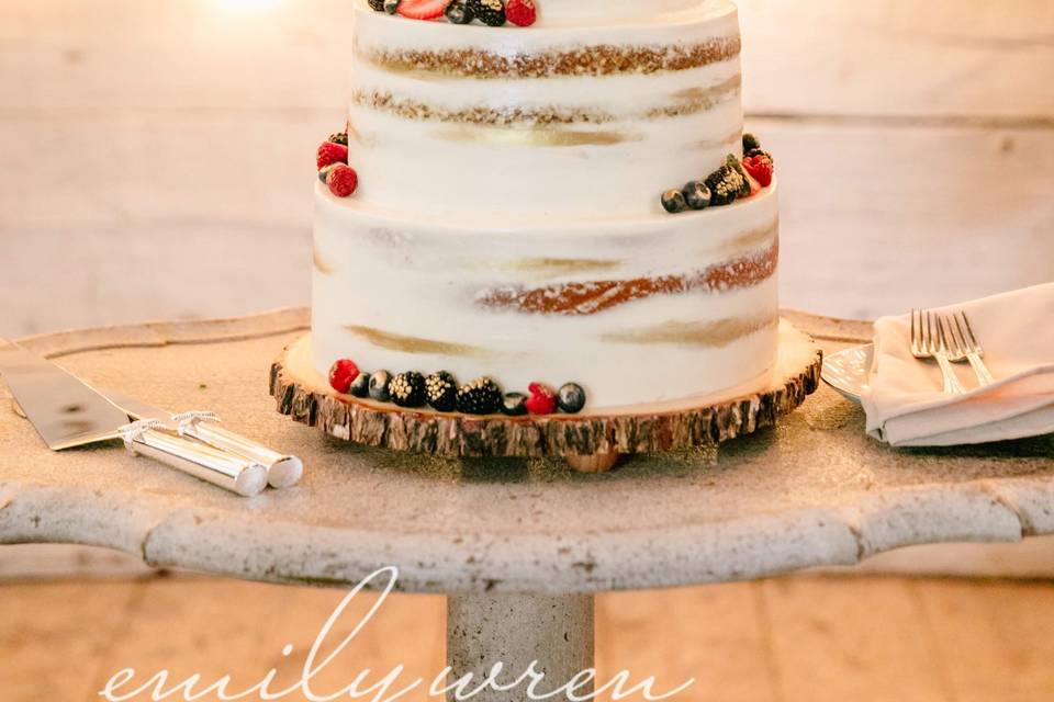 Semi Naked Christmas Cake