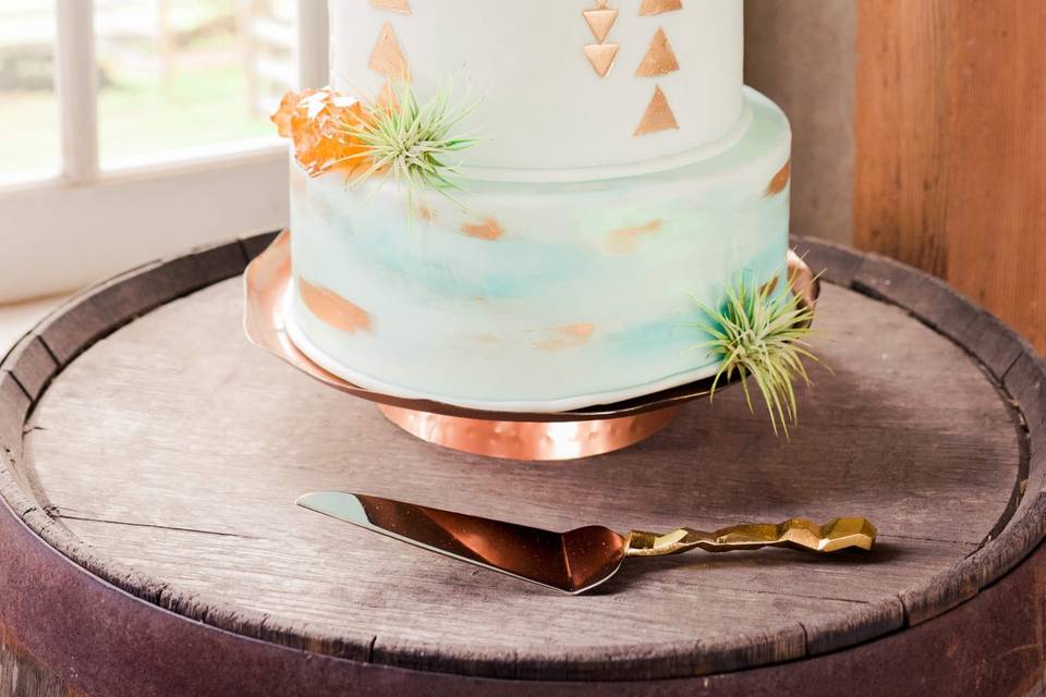 Teal and Gold Boho Wedding