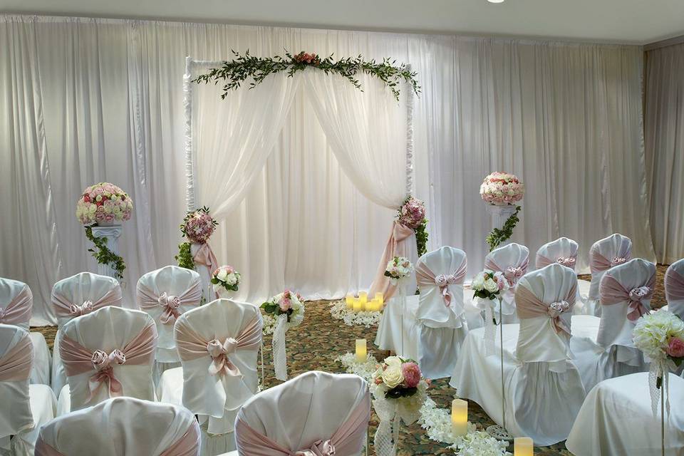 Indoor wedding set-up
