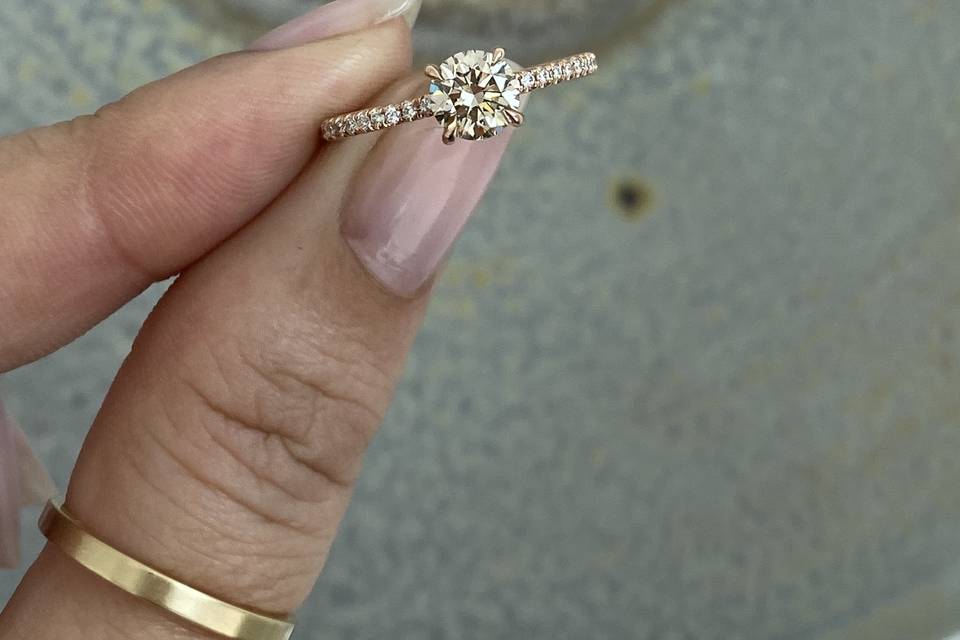 Eleonore Delicate Pave ring