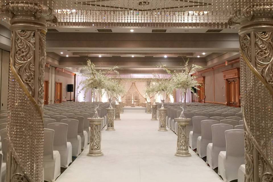 Wedding ceremony setup