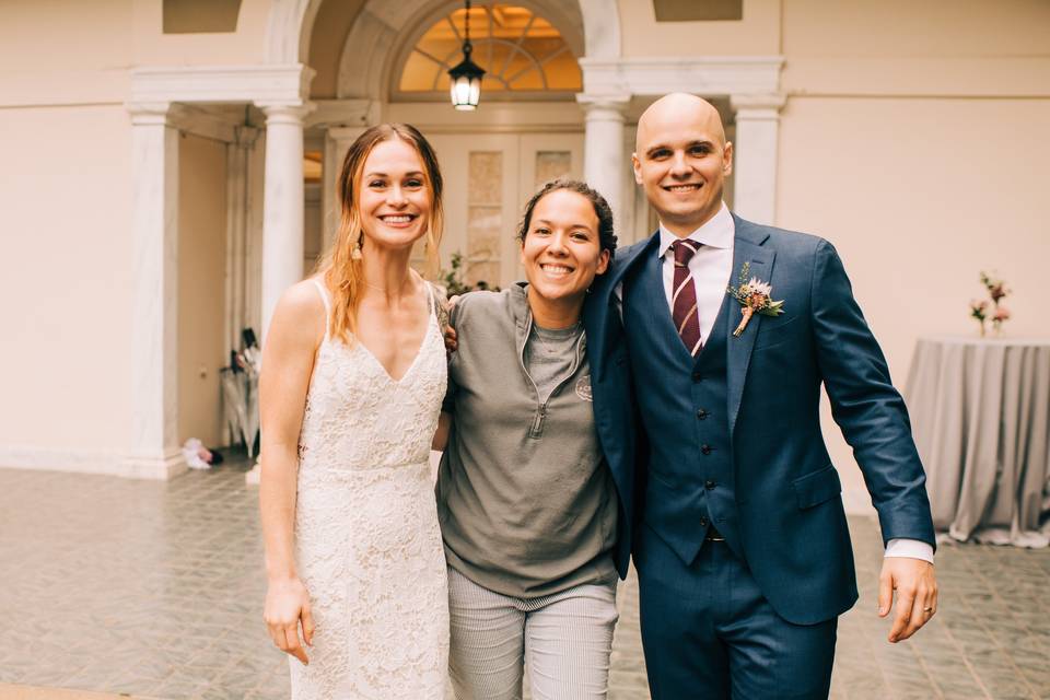 Owner, Lisa, with Bride/Groom