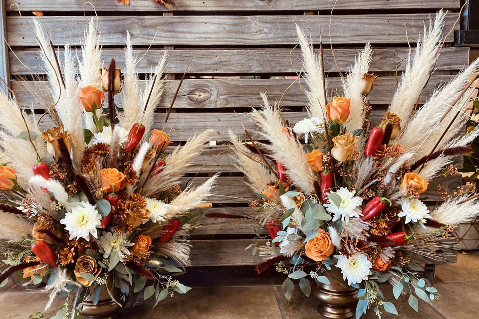 Rustic floor Pieces with Chili