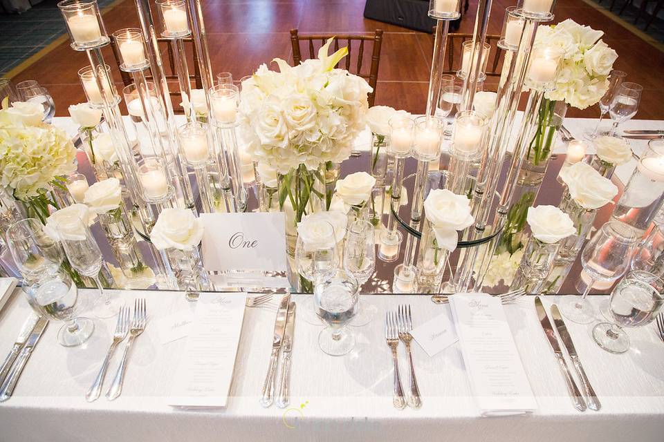 Tablescape with candles