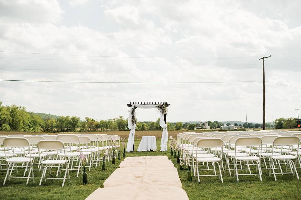 Wedding ceremony setup